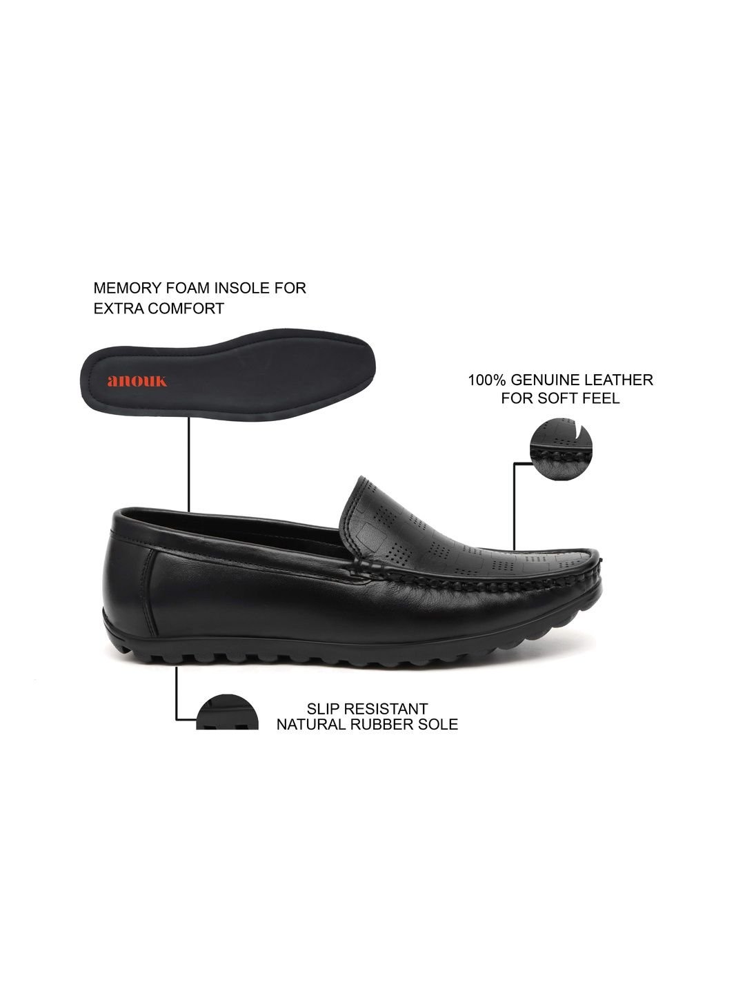 Anouk Anouk Men Leather Formal Loafers - Image 2