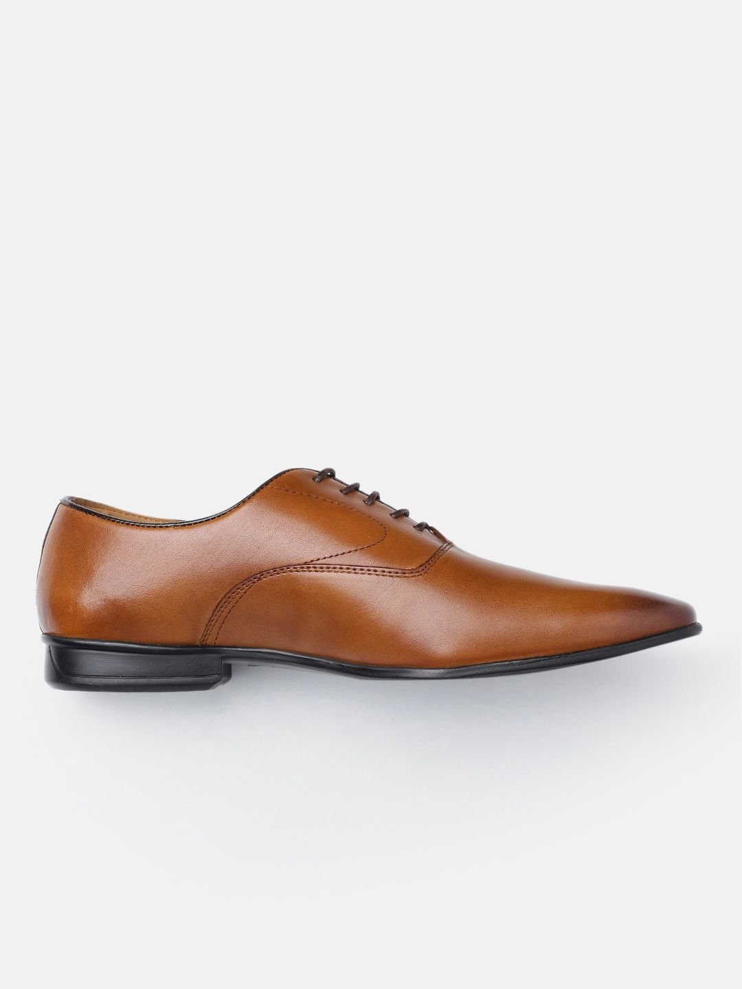 Men Leather Oxford Round Toe Formal Shoes - Image 2