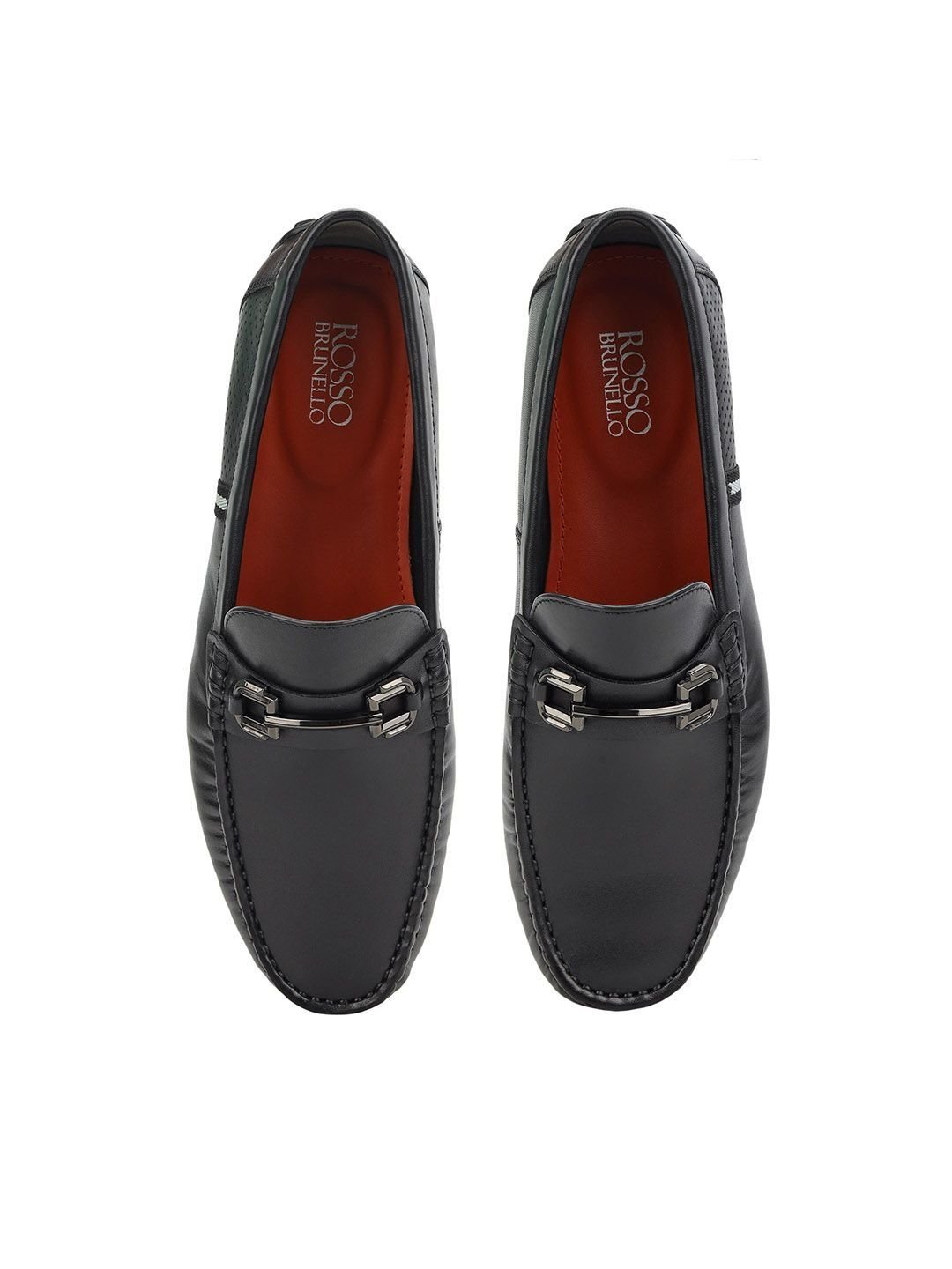 Men Leather Round Toe Slip-On Formal Loafers - Image 3