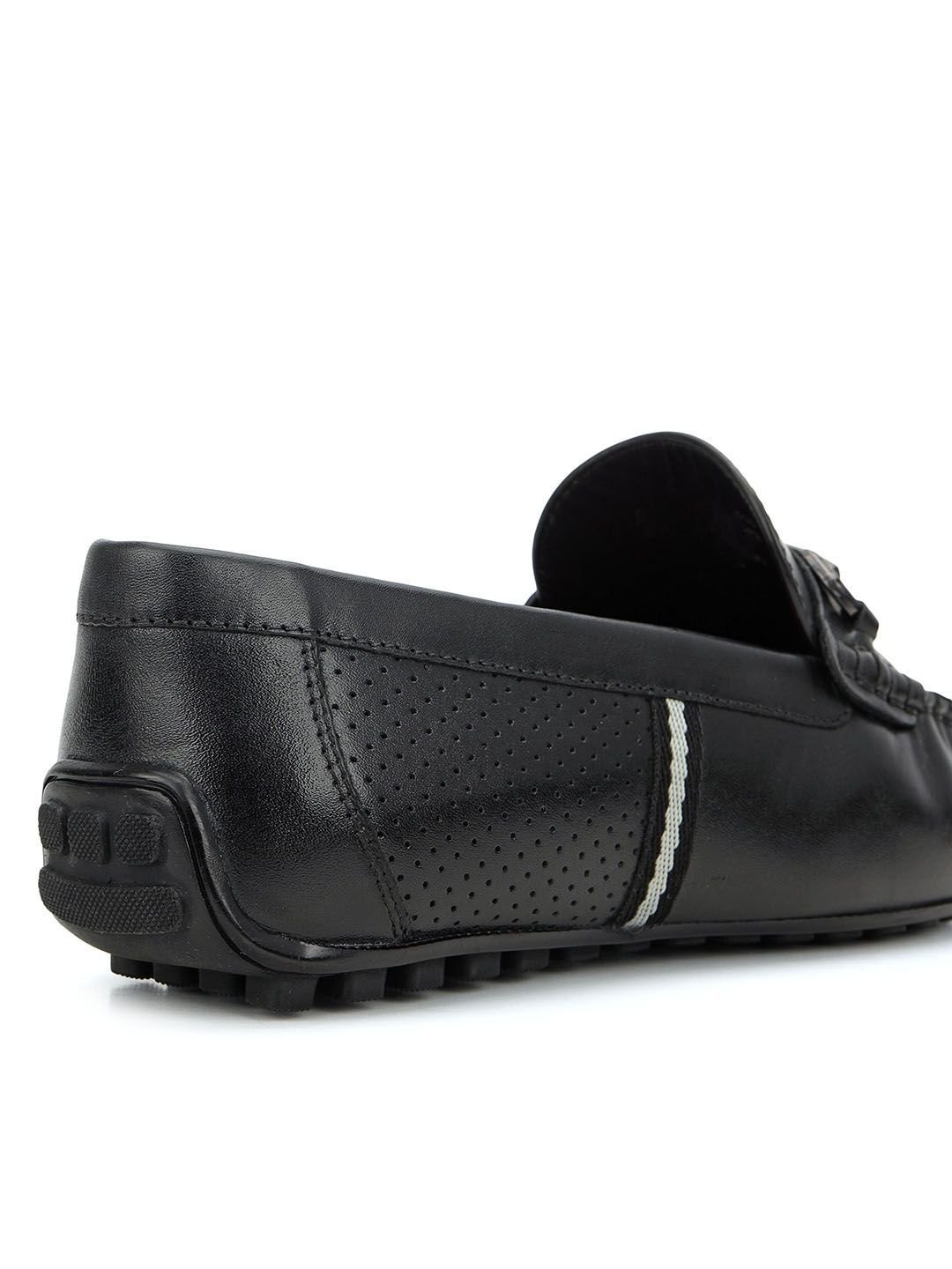 Men Leather Round Toe Slip-On Formal Loafers - Image 4