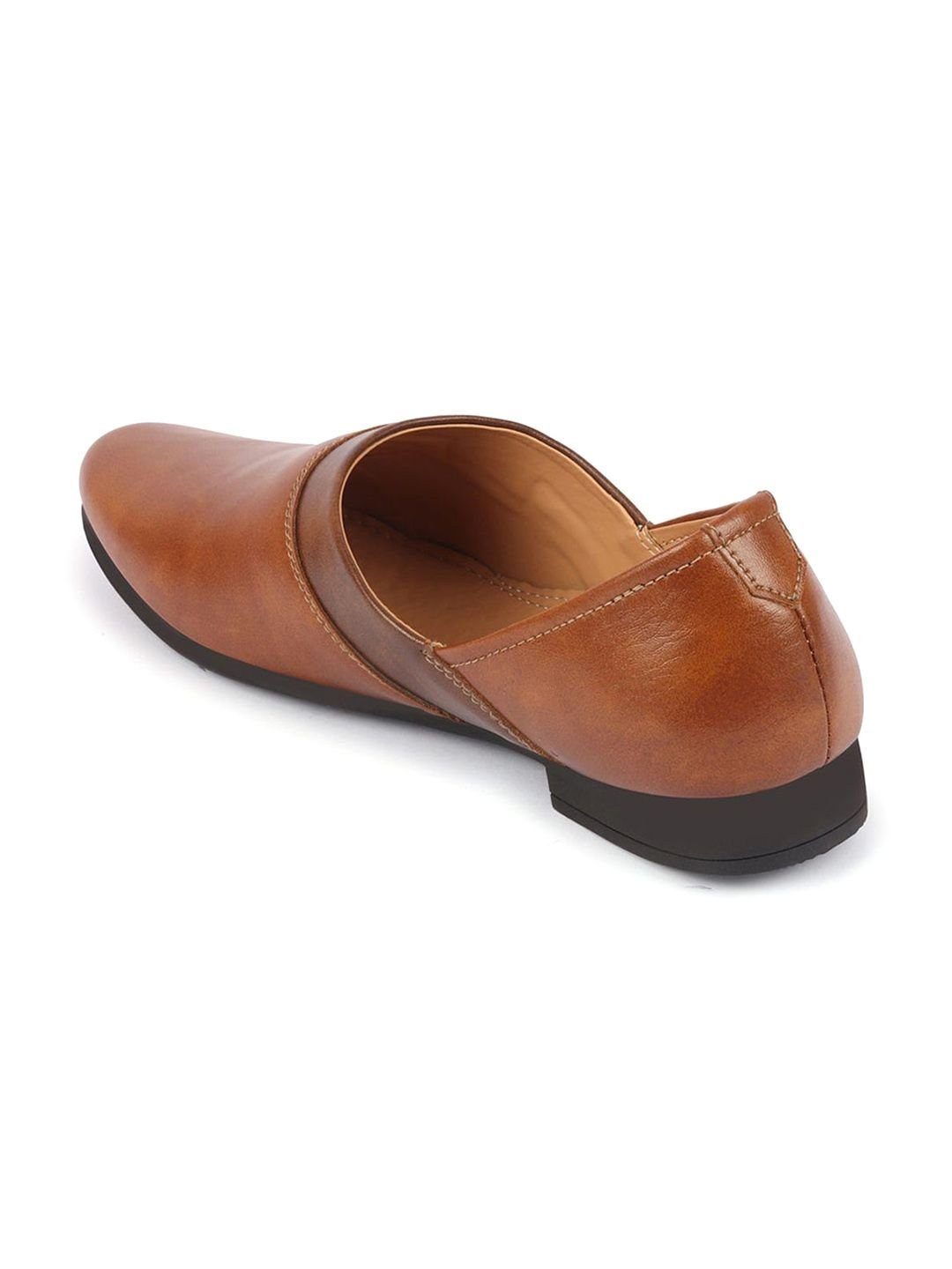 FAUSTO FAUSTO Men Colourblocked Lightweight Ethnic Mojaris - Image 4