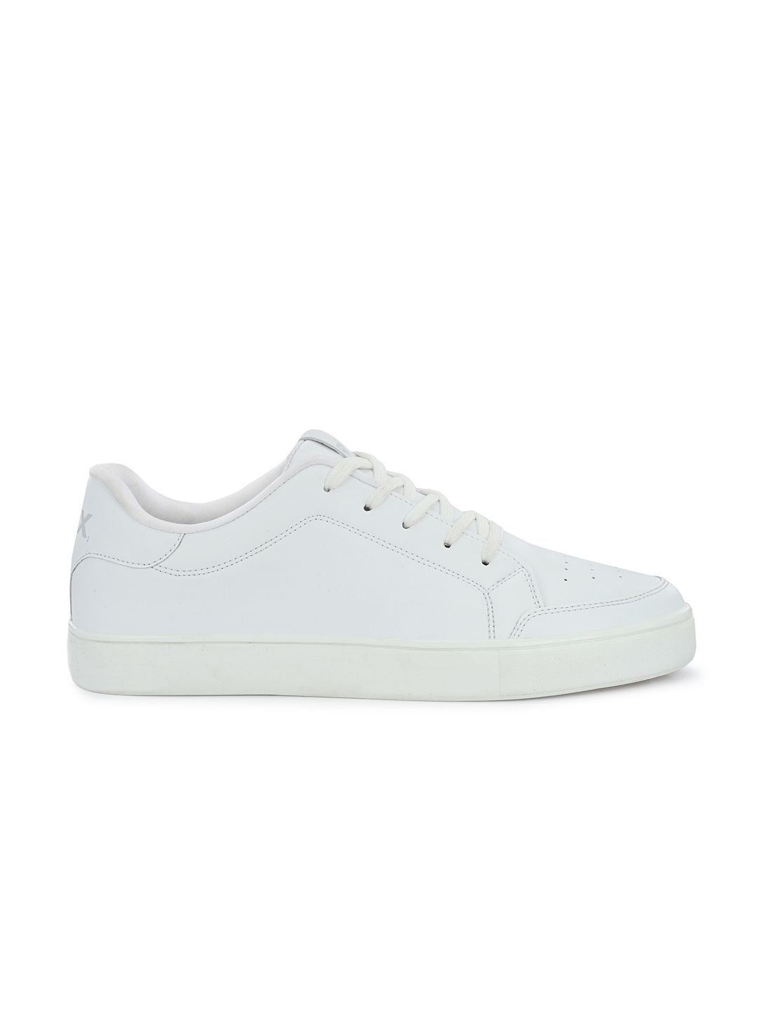 Men White Perforations Comfort Insole Basics Sneakers - Image 3