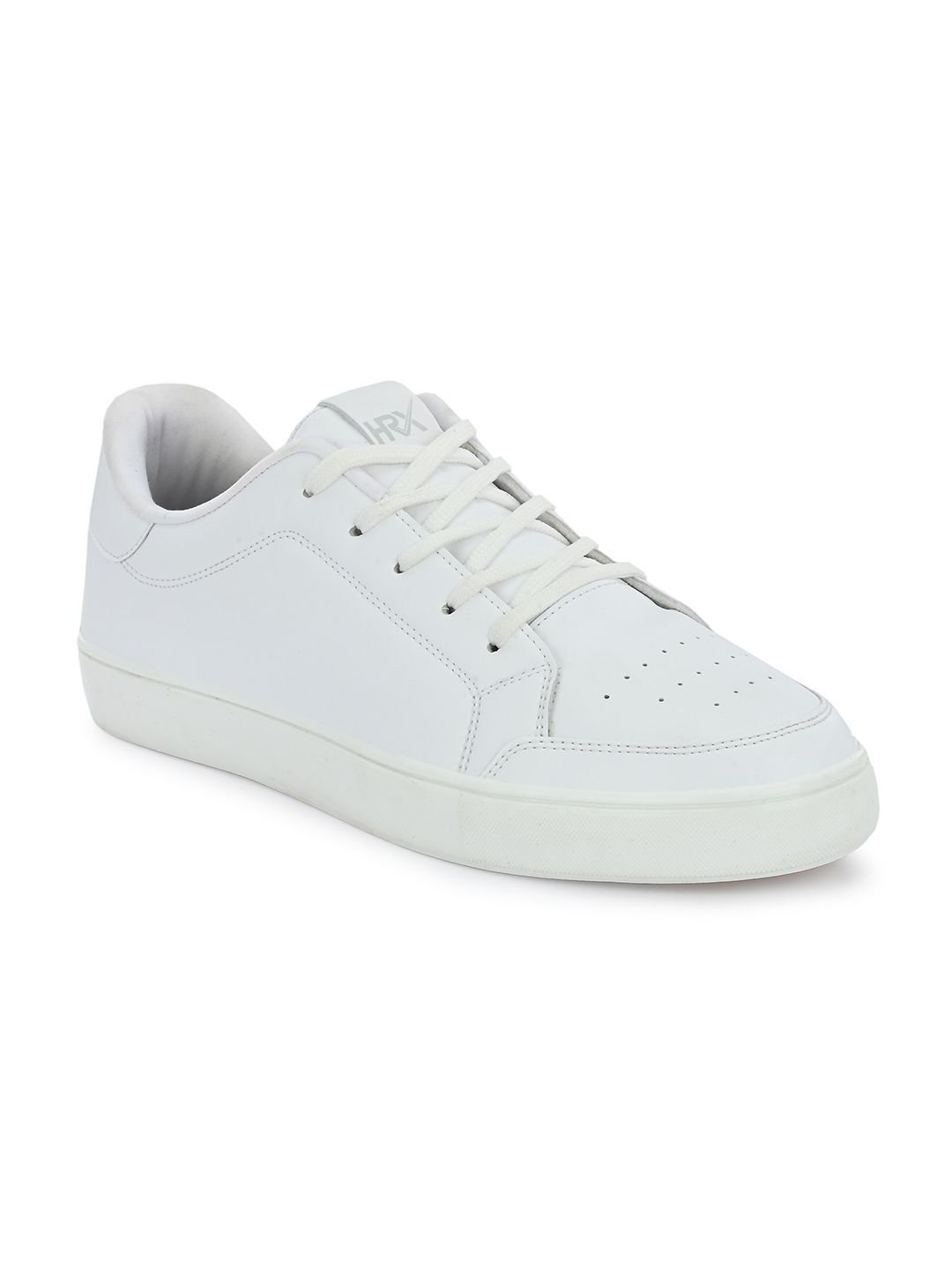 Men White Perforations Comfort Insole Basics Sneakers - Image 4