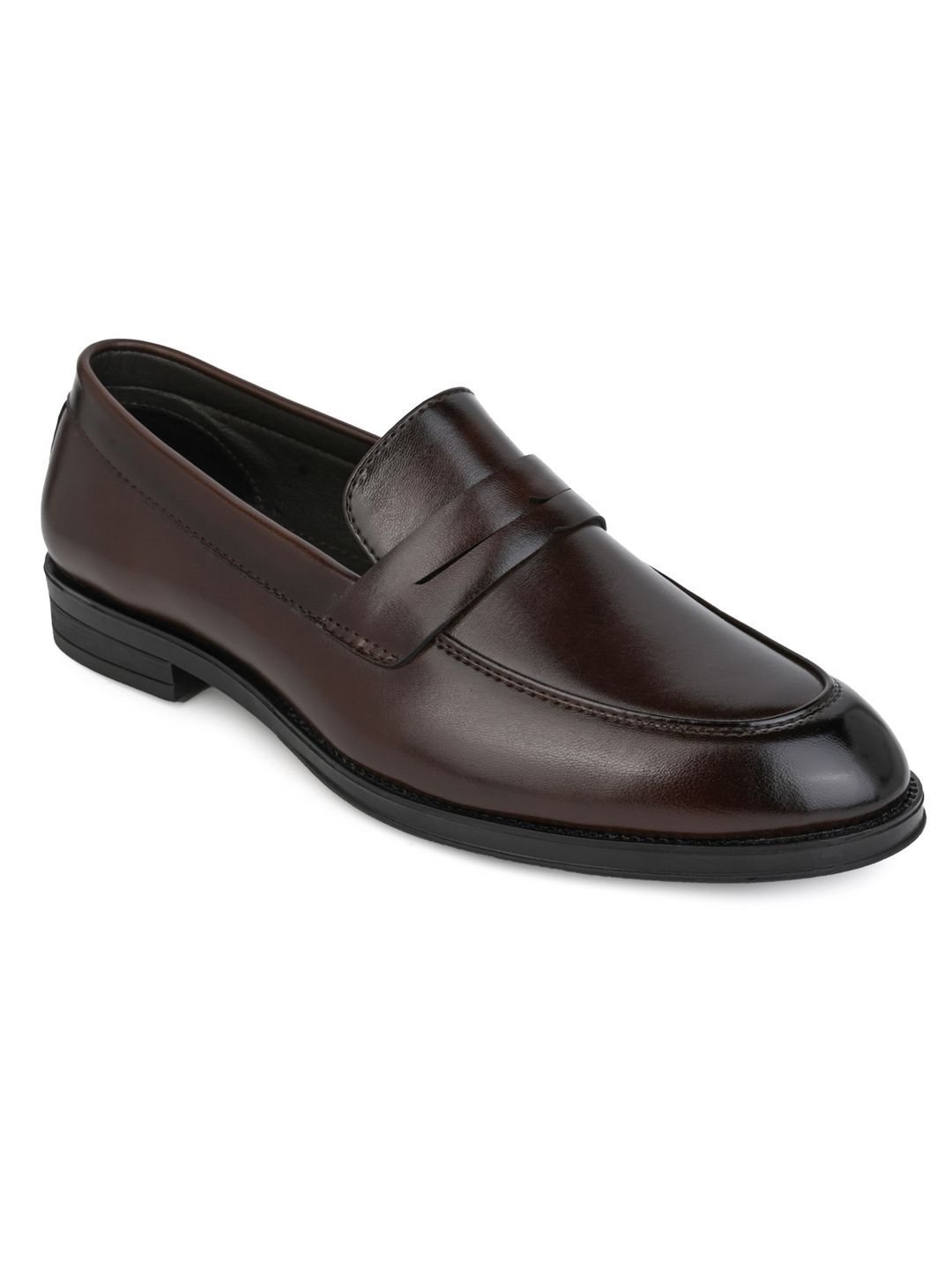 House of Pataudi Men Round Toe Slip-On Formal Shoes - Image 2