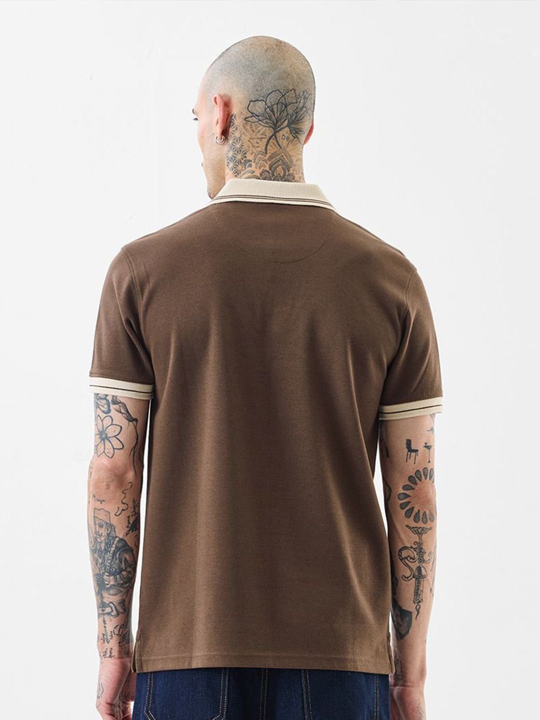 Snitch Typography Polo Collar Slim Fit T-shirt - Image 3