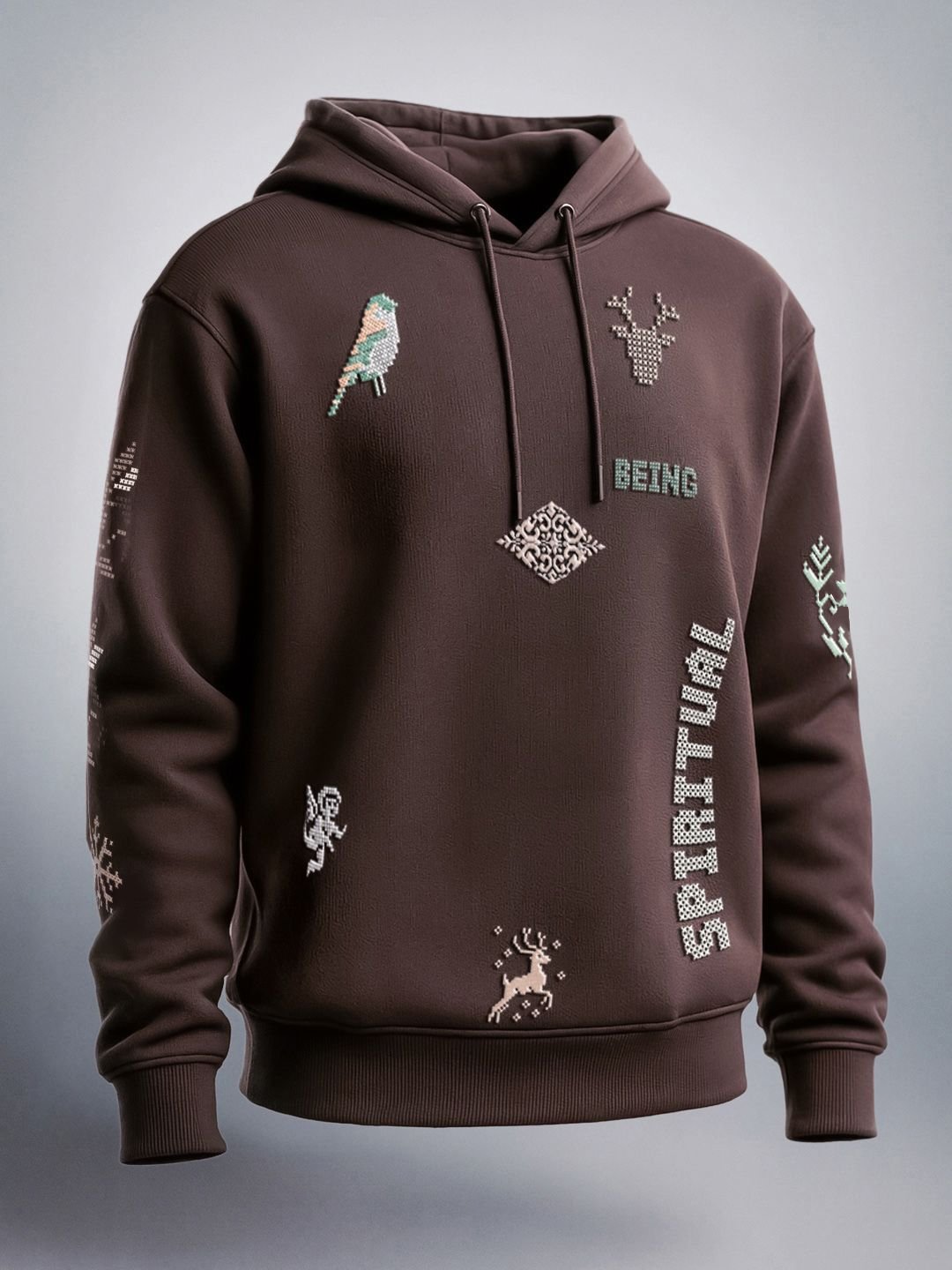 Men Printed Hooded Sweatshirt - Image 3