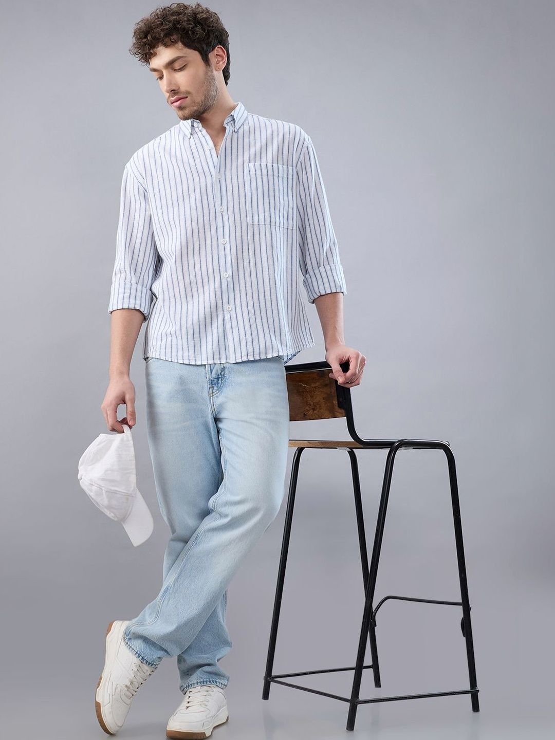 HERE&NOW Men Striped Casual Shirt - Image 4