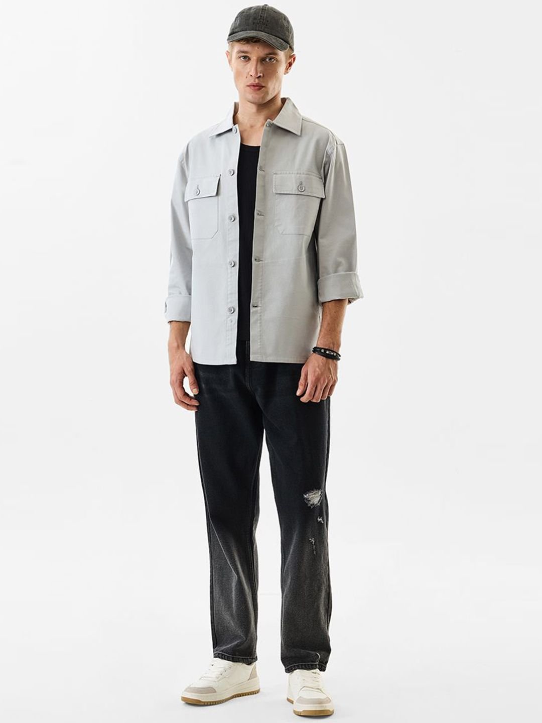 Snitch Snitch Men Solid Relaxed Fit Casual Shirt - Image 4