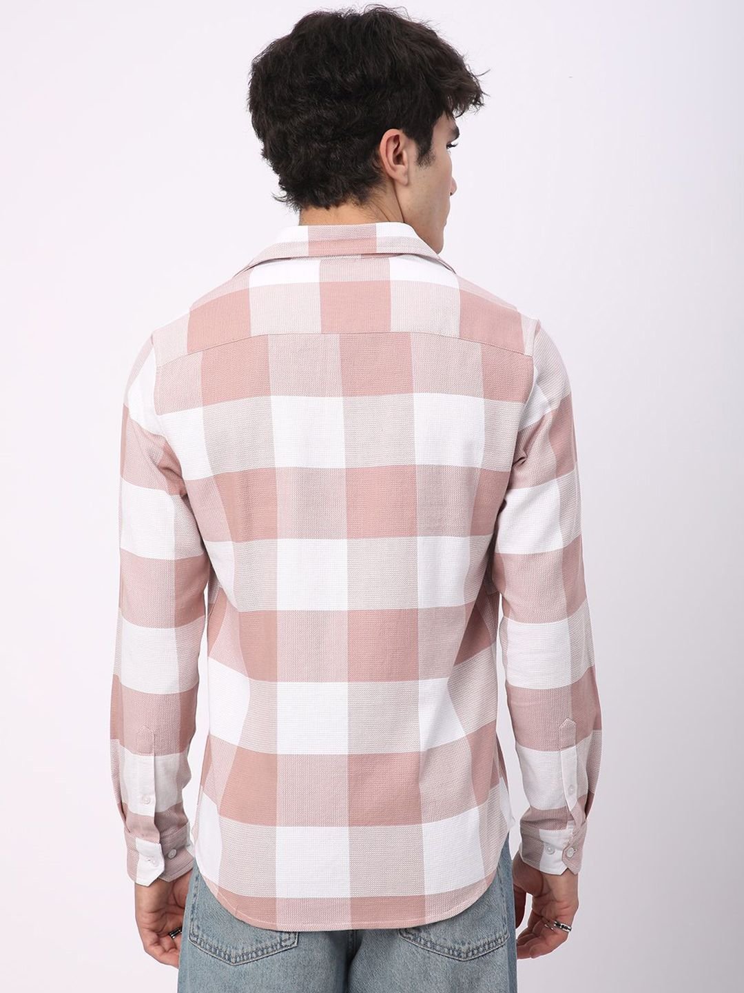 Pure Cotton Classic Slim Fit Checked Casual Shirt - Image 4