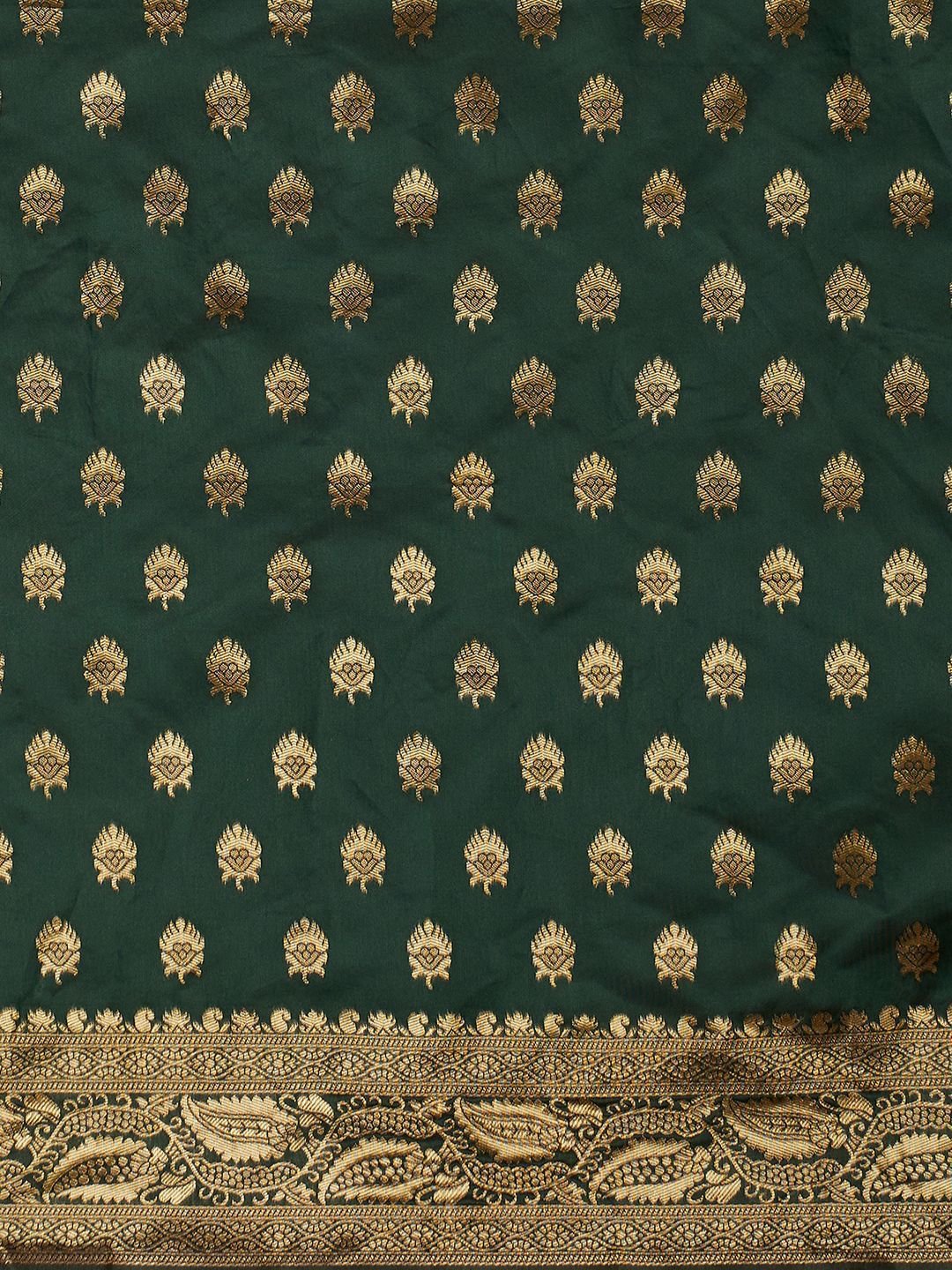 Ethnic Motifs Zari Banarasi Republic Day Saree - Image 4