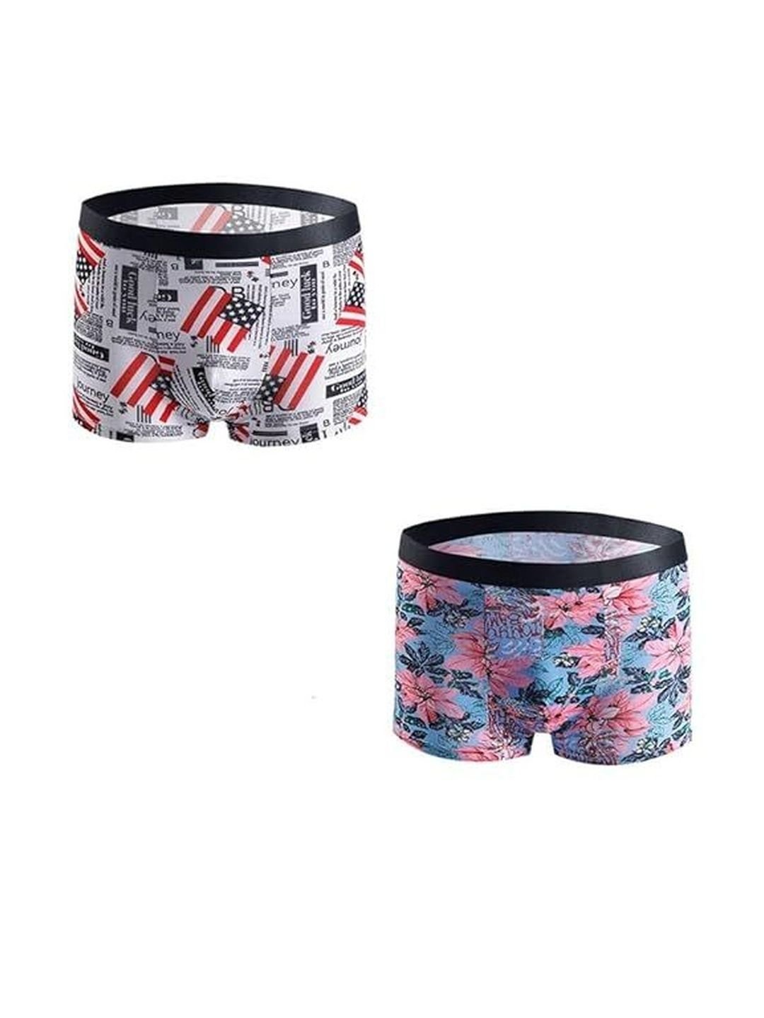 ASJAR Men Multi Colored Pack of 3 Brief Cotton Printed Breathable Underwear - Image 3