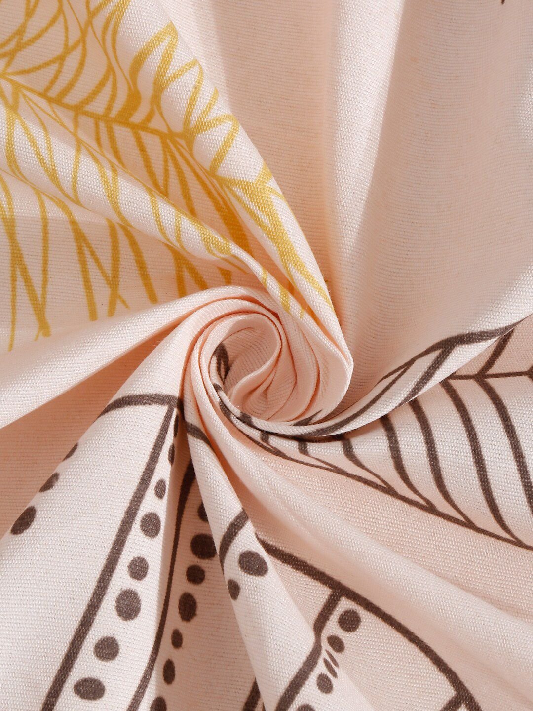 Glazed Cream Floral Microfiber 110 TC Single Coarse Bedsheet with a Pillow Cover-90 x 60 inches - Image 4