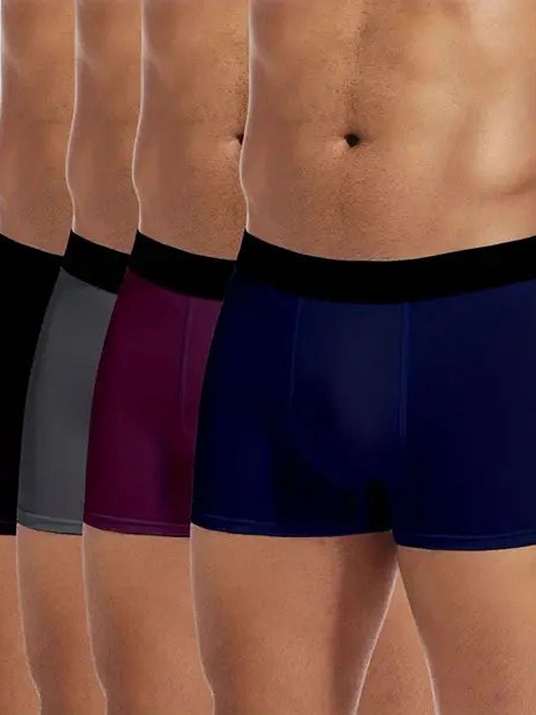 The Boring Company Men Pack of 4 Assorted Boxer-Style Briefs