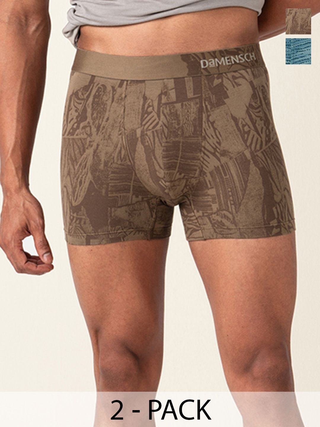 DAMENSCH  Pack of 2 Men Premium Cotton Printed New Avatar Trunk