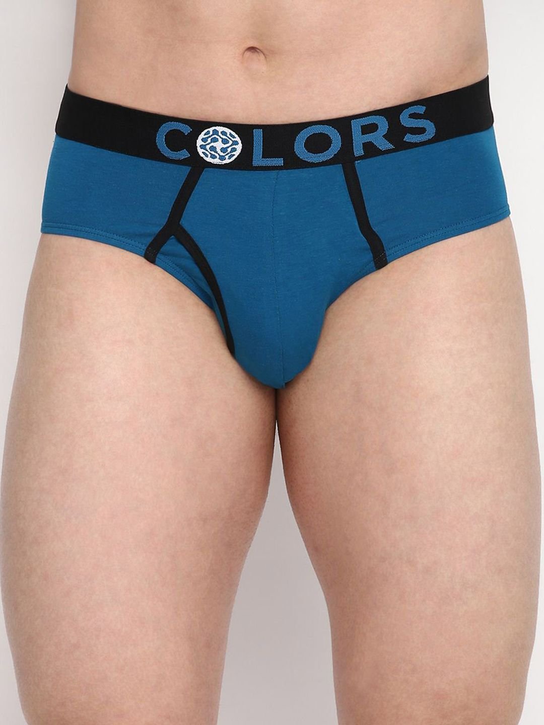 COLORS by Rupa Frontline Men Pack of 2 Colourblocked Mid-Rise Basic Briefs - Image 2