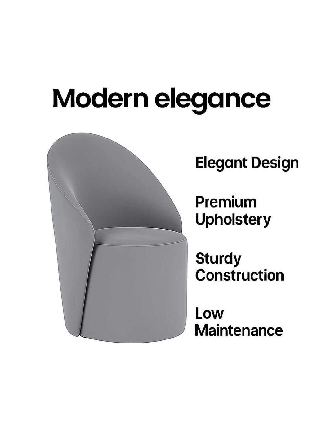 Grey Round Ottomans - Image 3