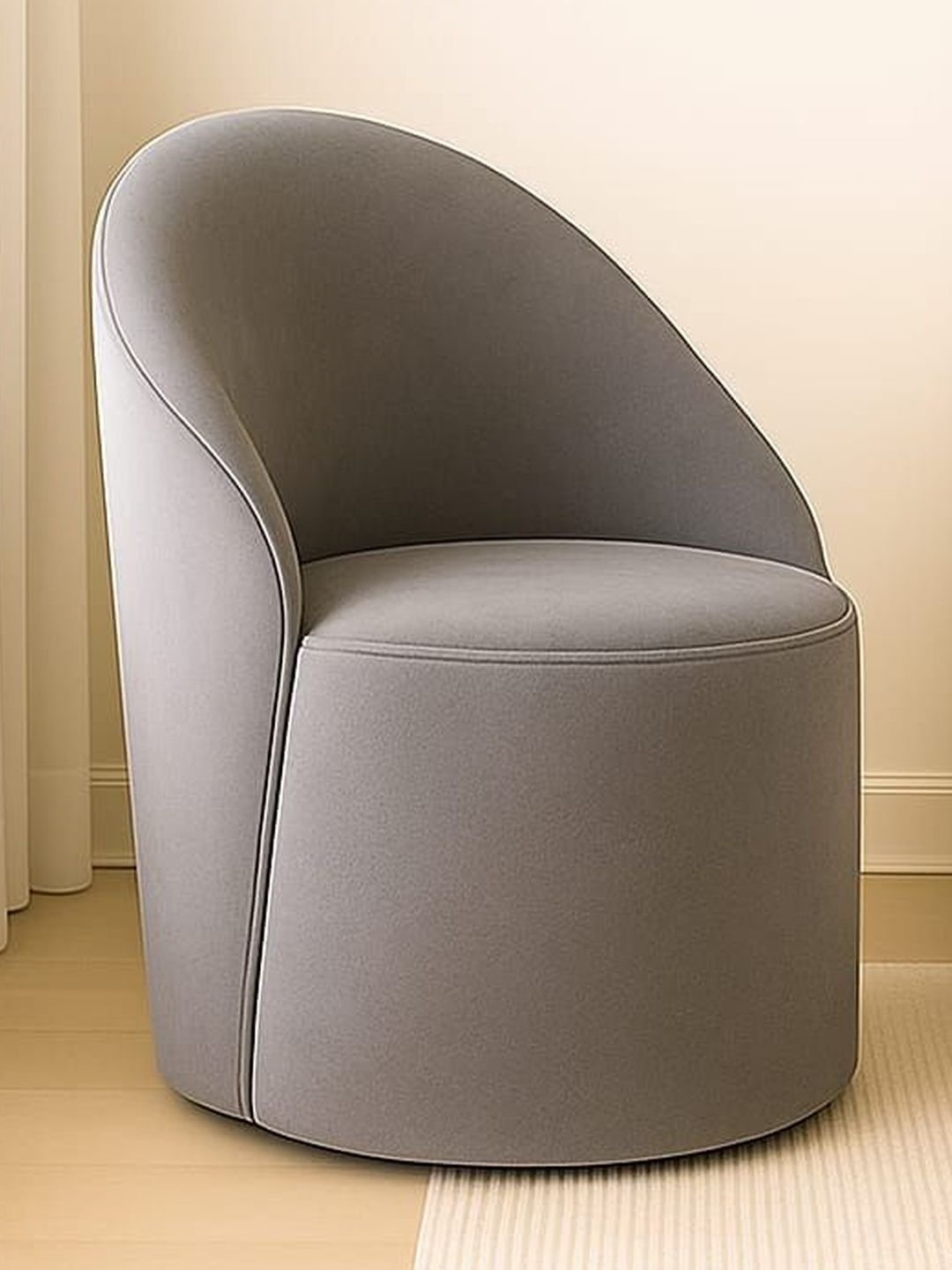 Grey Round Ottomans - Image 4