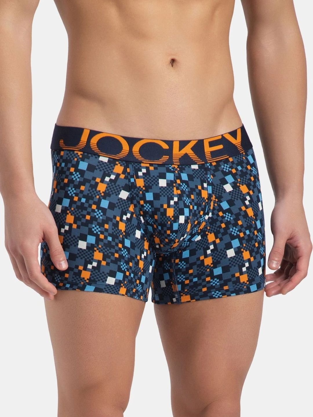 Jockey Printed Super Combed Cotton Elastane Stretch Trunk With Ultrasoft Waistband - FP23 - Image 2