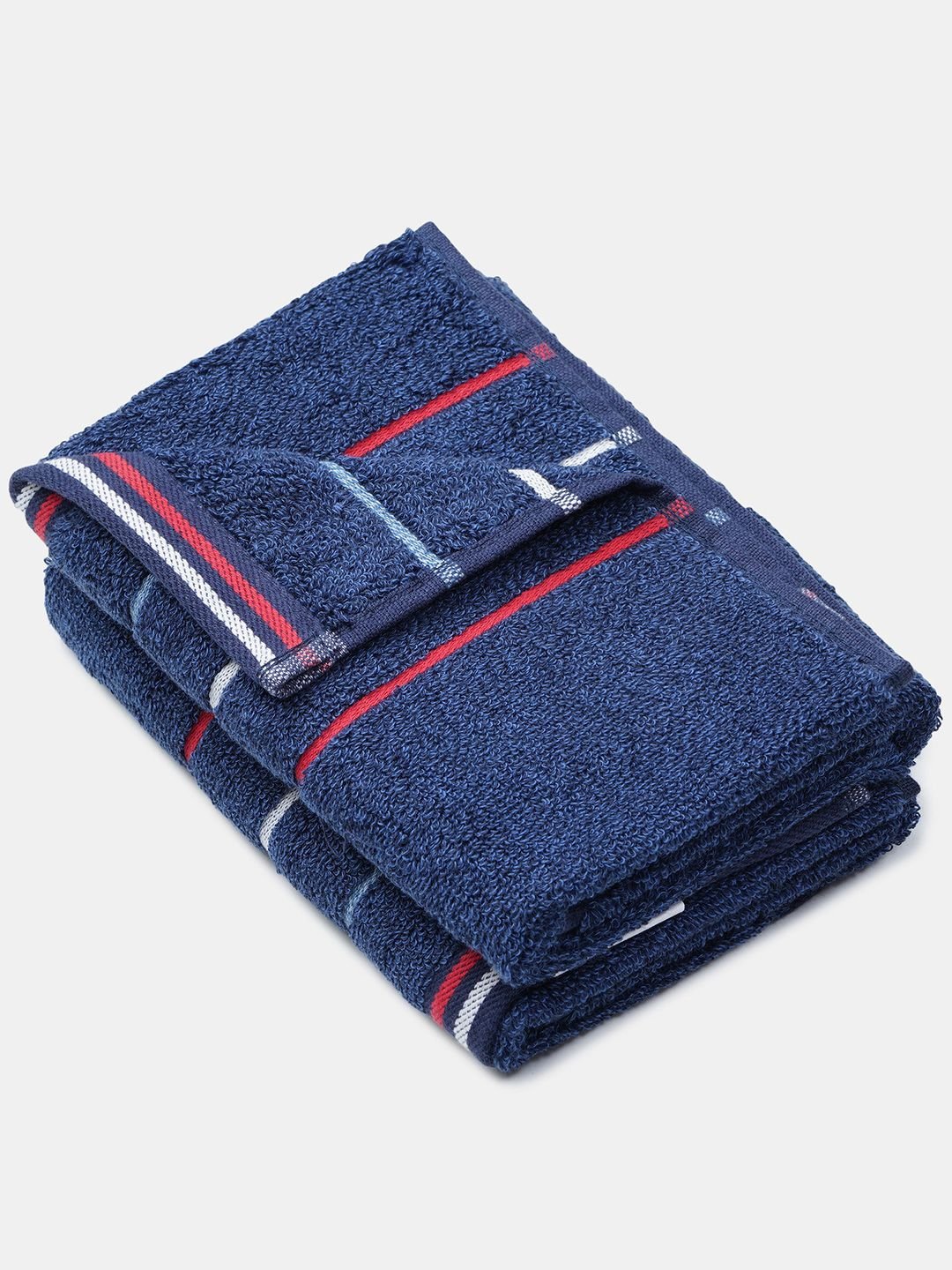 Jockey Pack Of 2 Cotton Rich Terry Ultrasoft and Durable Striped Hand Towel-T222 - Image 2