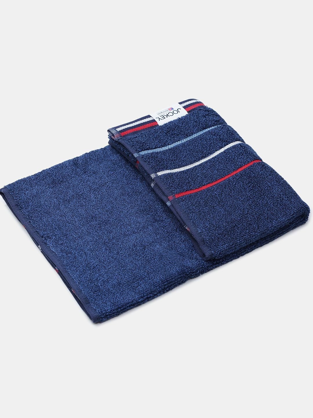 Jockey Pack Of 2 Cotton Rich Terry Ultrasoft and Durable Striped Hand Towel-T222 - Image 3