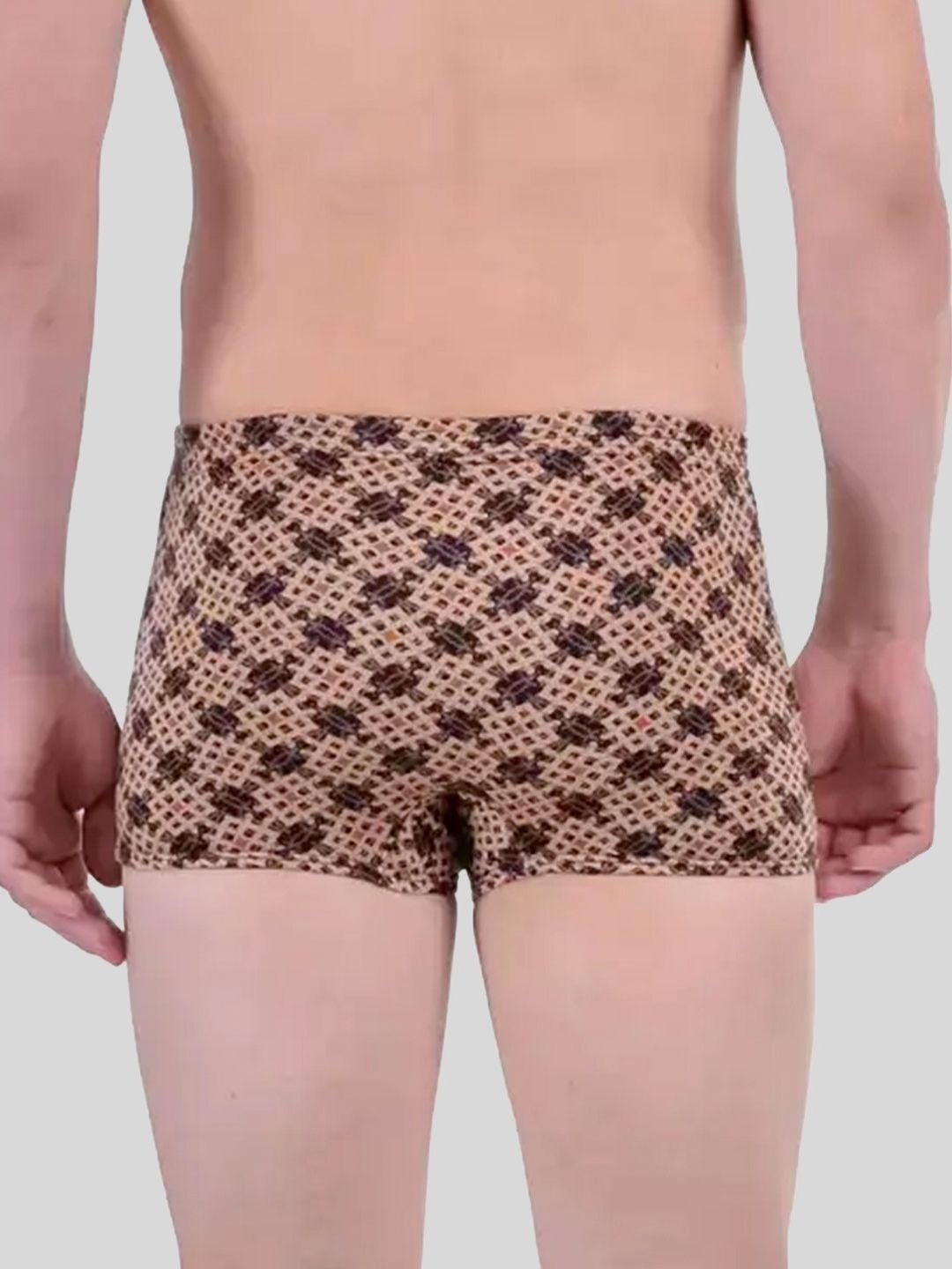 MACHO Pack Of 6 Printed Pure Cotton Mid Rise Trunks - Image 4