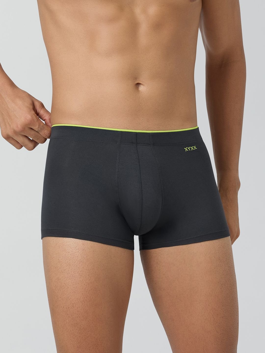 XYXX Men Solid Pack Of 2 Uno IntelliSoft Micro Modal Trunk XYTRNK2PCKN386 - Image 2
