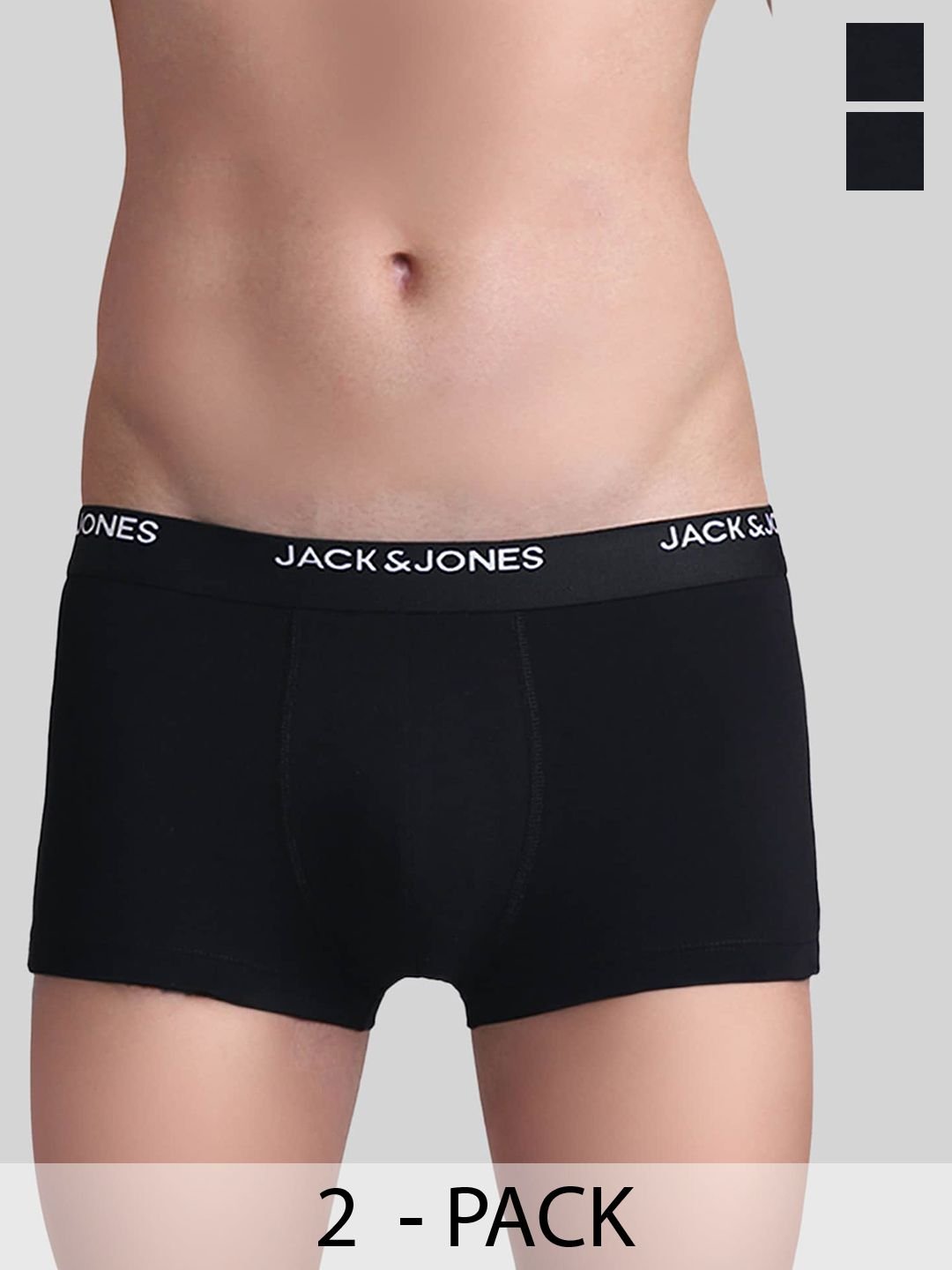 Jack & Jones Pack Of 2 Mid Rise Trunks