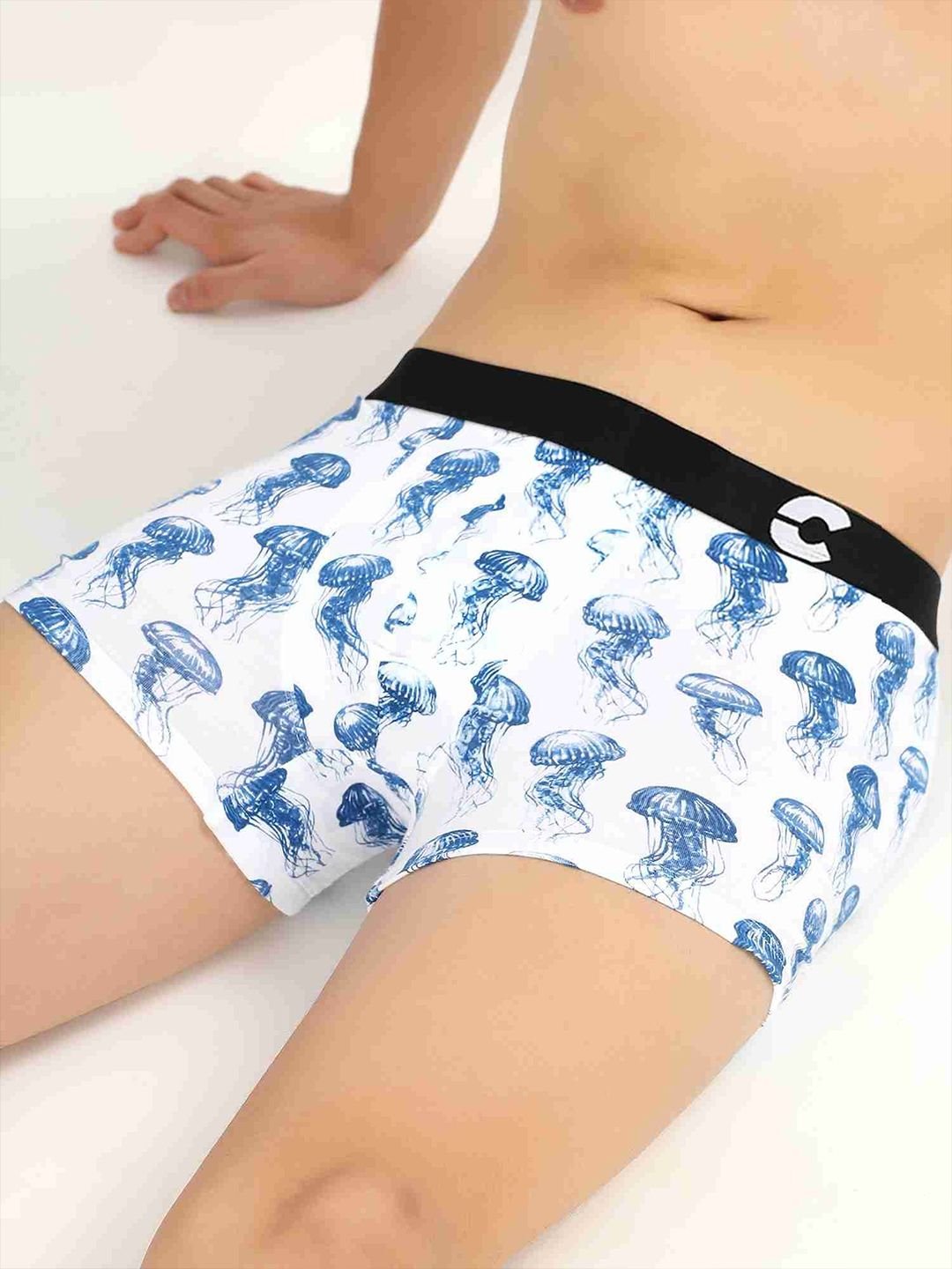 FREECULTR Men Pack Of 2 Printed Cotton Long Trunks - Image 2