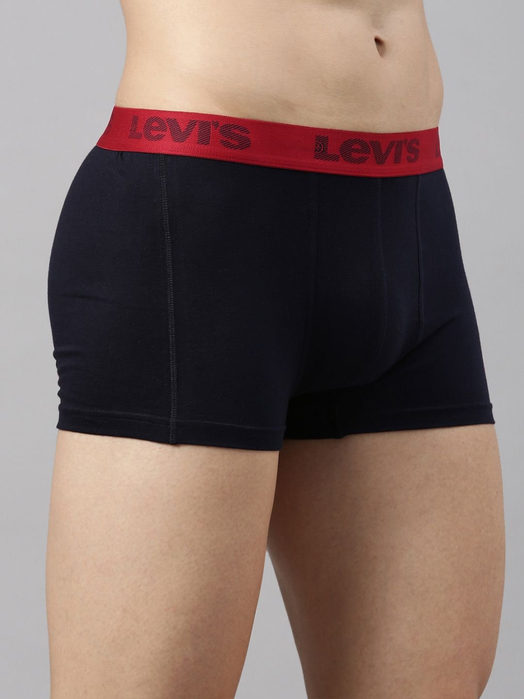 Levis Levis Men Pack of 3 Solid Stretch Cotton Shorter Length Trunk with Smartskin Technology - Image 4
