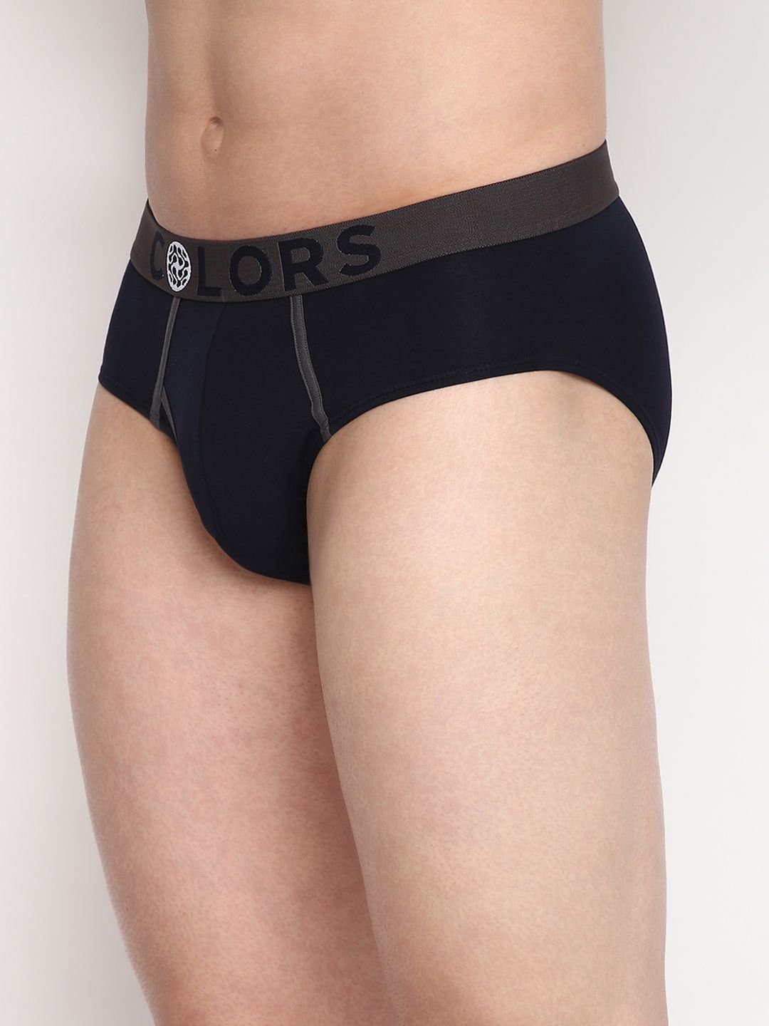 COLORS by Rupa Frontline Men Pack of 2 Solid Cotton Basic Briefs - Image 3