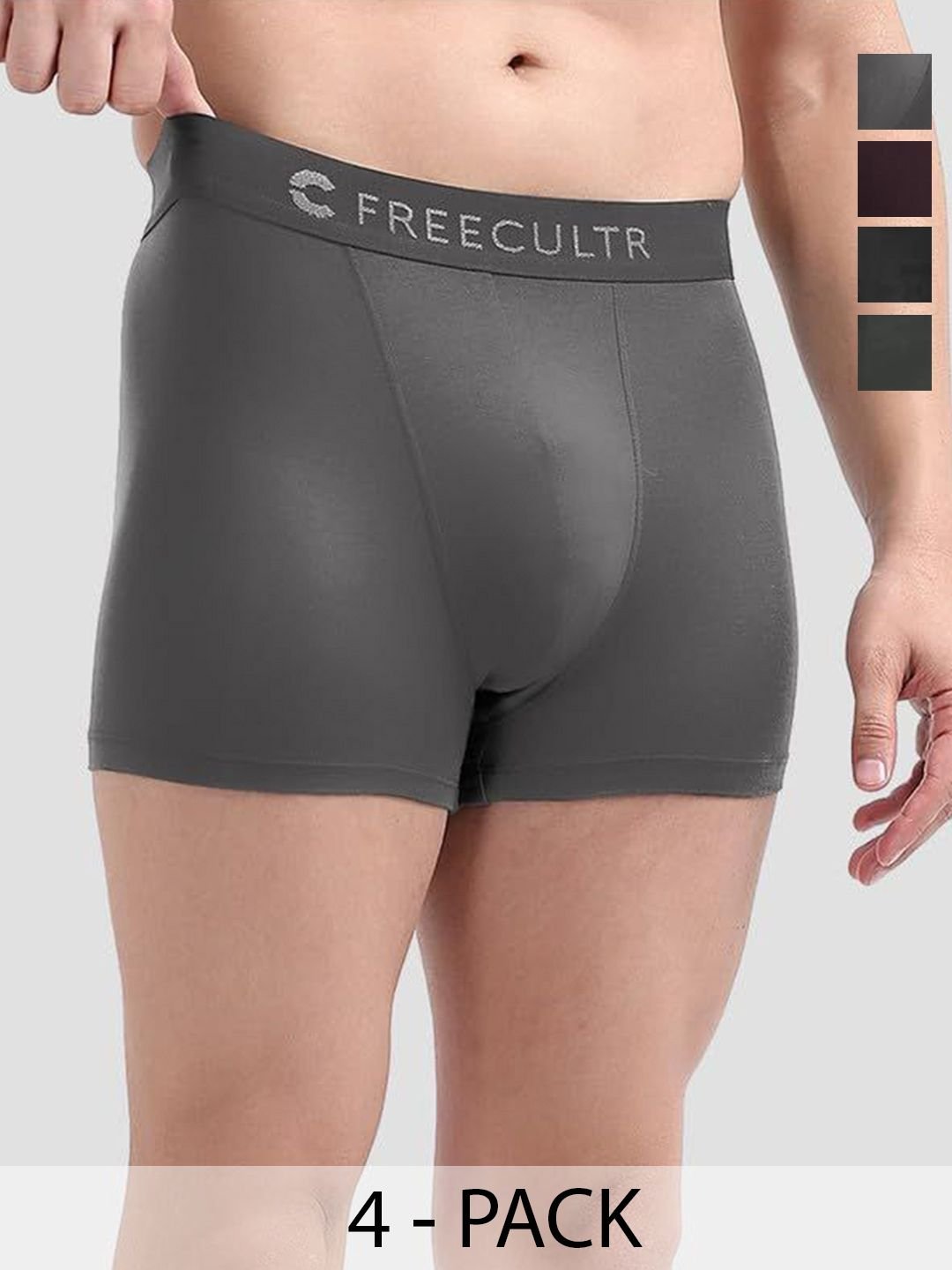 FREECULTR Pack Of 4 Anti Bacterial Breathability Airsoft Trunks