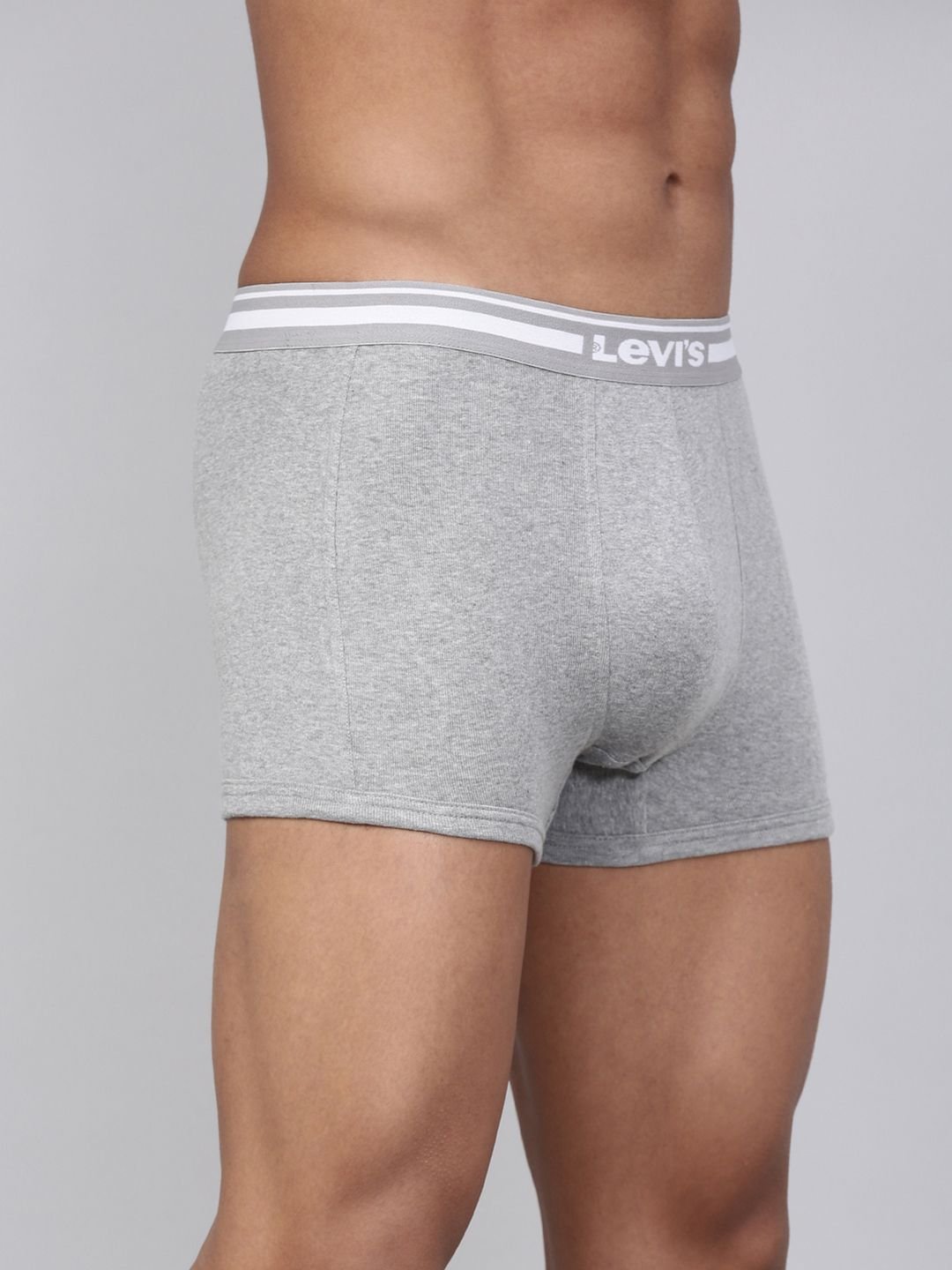 Levis Men Pack of 2 Solid Cotton Rib Ultrasoft Waistband with Shorter Length Trunk - Image 2