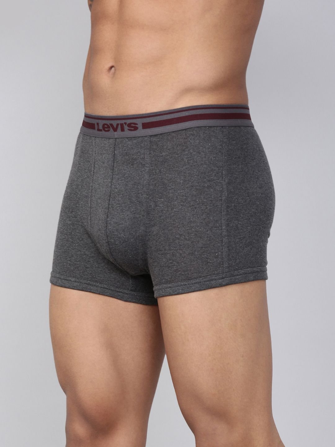 Levis Men Pack of 2 Solid Cotton Rib Ultrasoft Waistband with Shorter Length Trunk - Image 3