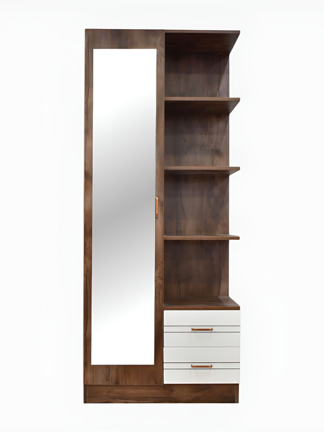 Outkraft Brown Wooden Framed Table Top Mirror - Image 3