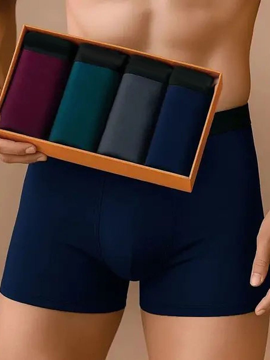 The Boring Company Men Pack of 4 Assorted Boxer-Style Briefs
