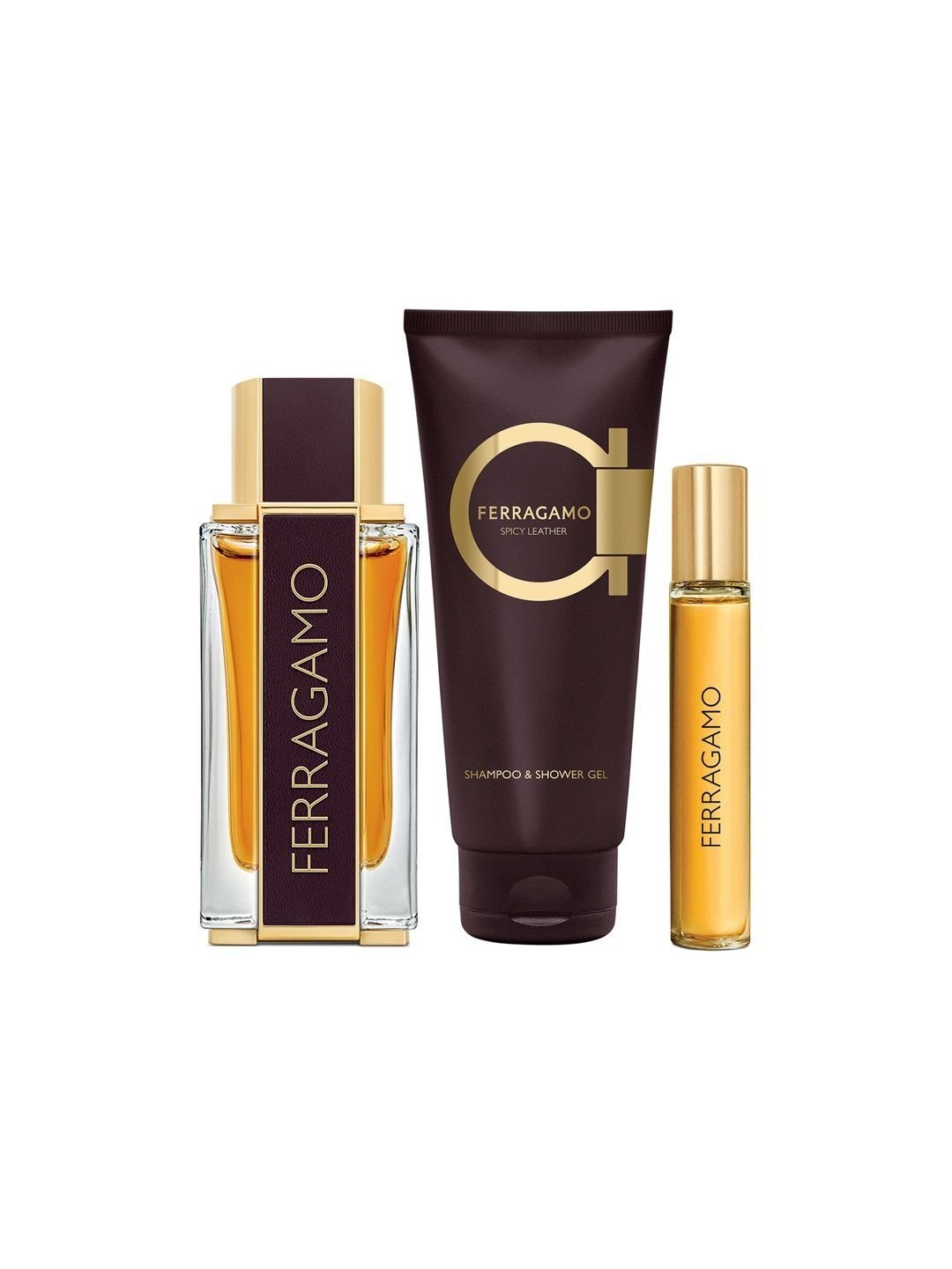 Salvatore Ferragamo Set Of 3 Spicy EDP - 100 ml & 15 ml And Shower Gel -100 ml - Image 2