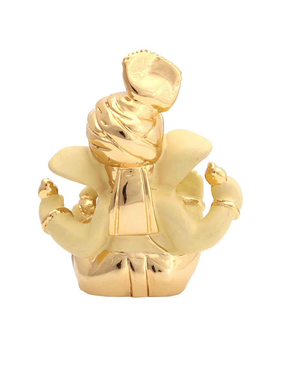 CraftVatika Ganesha Gold Ceramic Natural Prayer Room Tiny Showpiece - 3.1 Inches - Image 4