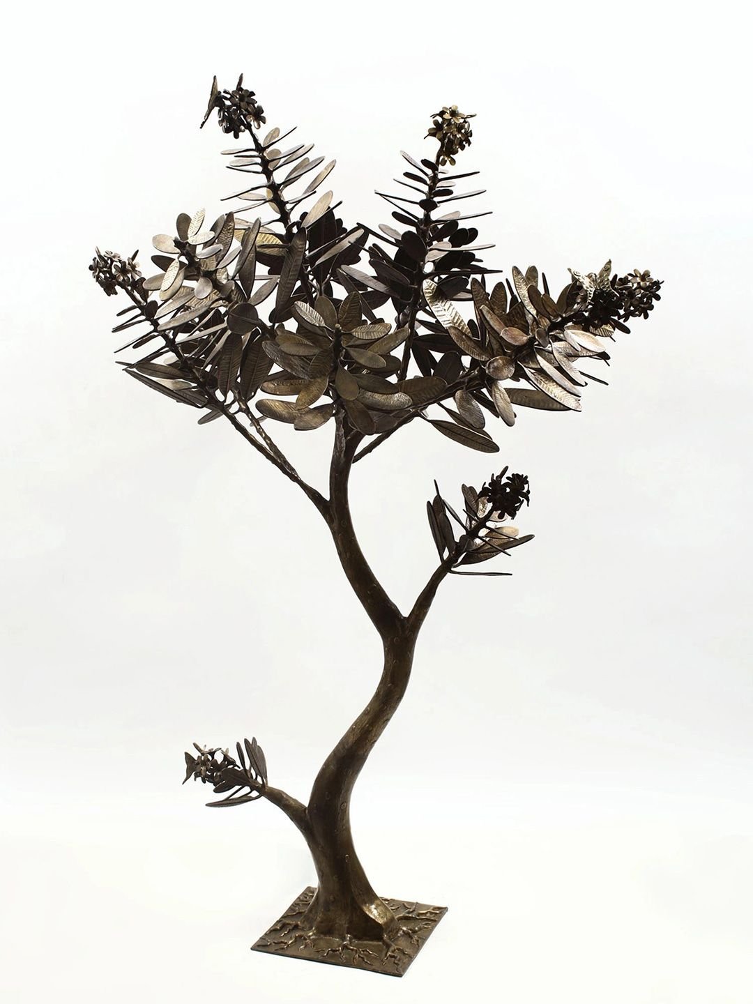 Olive Tree Gold Brass Metallic Home Office Extra Large Showpiece - 34 Inches