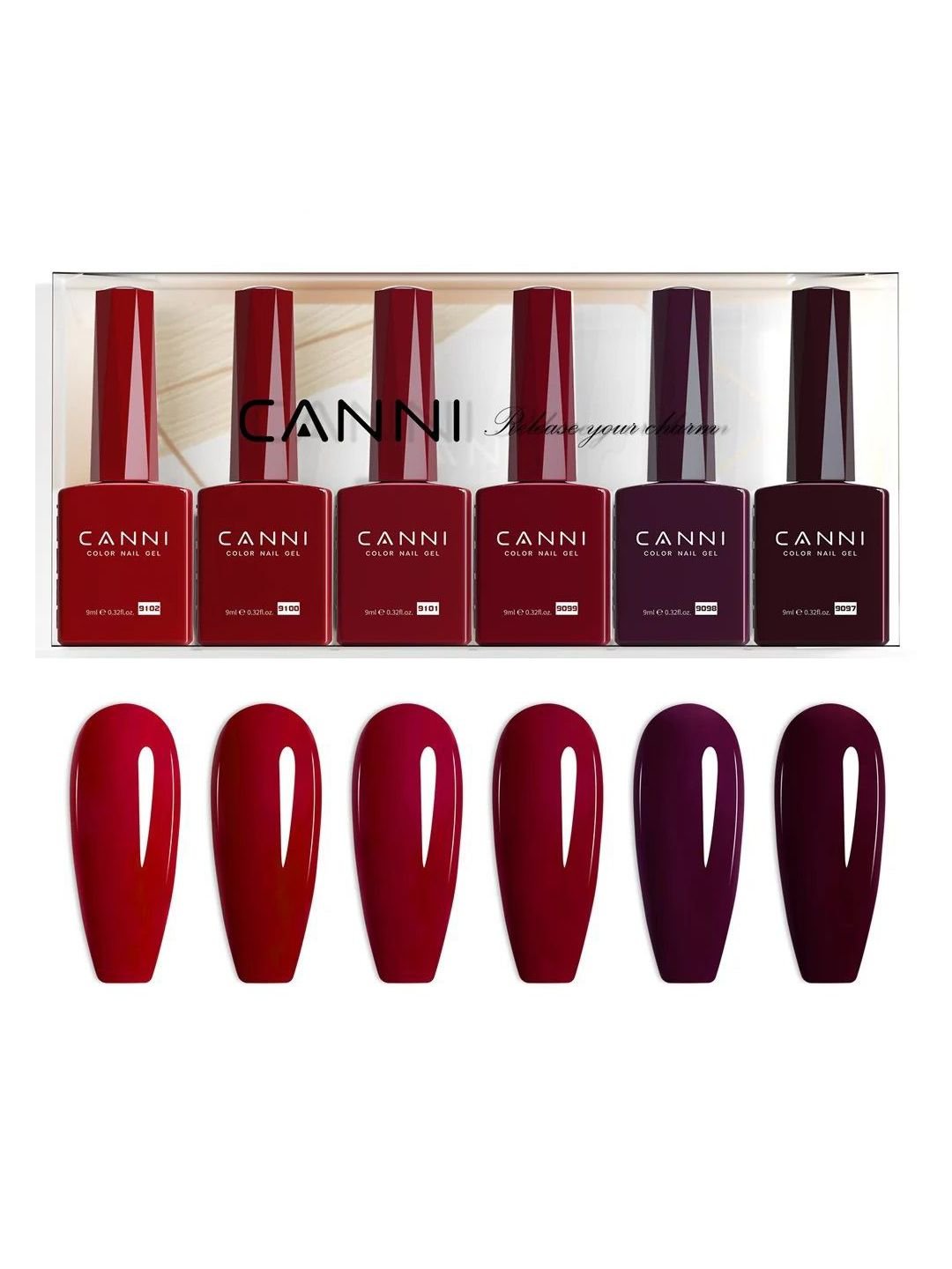 CANNI Set Of 6 Hema Free Gel Nail Polish - 9 ml - 2333