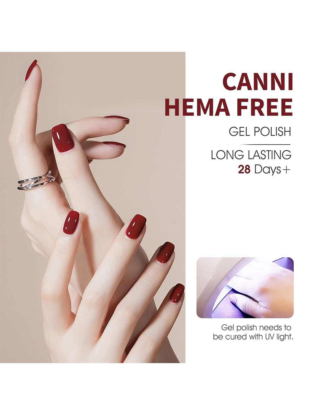 CANNI Set Of 6 Hema Free Gel Nail Polish - 9 ml - 2333 - Image 2