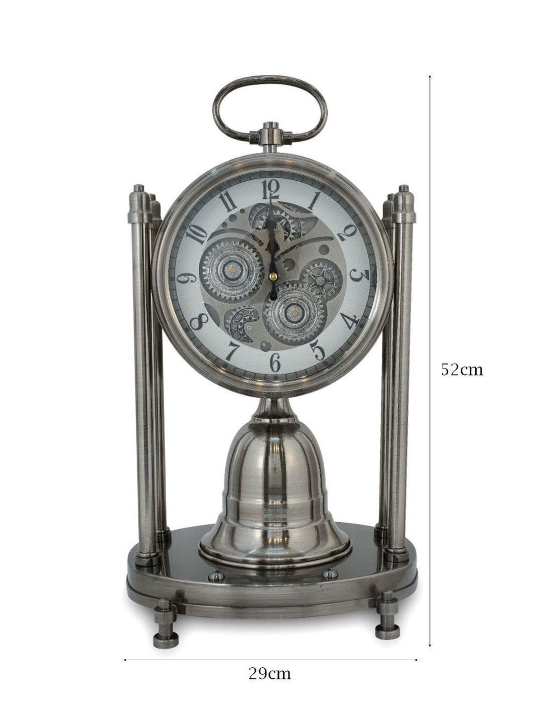ELARE Silver-Toned & Grey Table Clock - Image 4