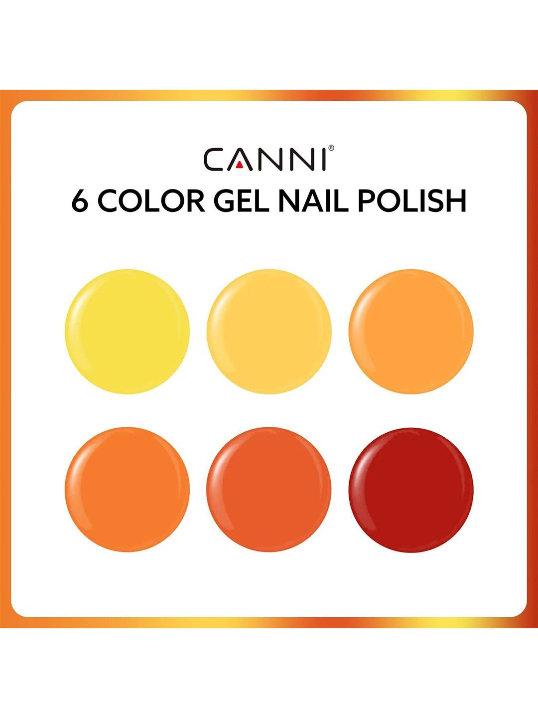 CANNI Hema Free Set Of 6 UV Soak Off Gel Nail Polish - 9ml Each - 2312 - Image 3