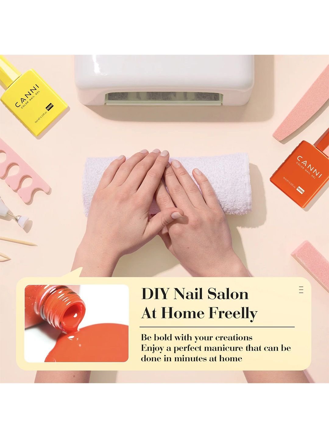 CANNI Hema Free Set Of 6 UV Soak Off Gel Nail Polish - 9ml Each - 2312 - Image 4
