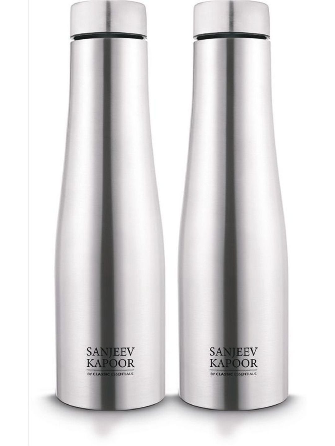 Classic Essentials Silver-Toned Single Stainless Steel Solid Water Bottle