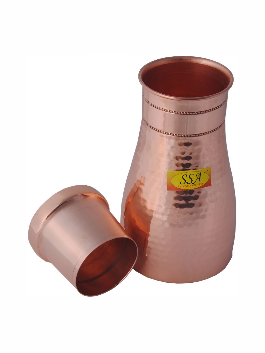 Shivshakti Arts Shivshakti Arts Brown 6 Pieces Copper Water Bottles - Image 3