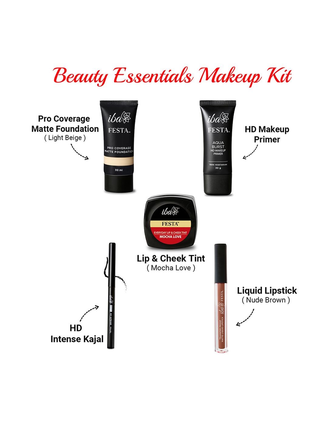 Iba Festa 5 in 1 Beauty Essentials Makeup Kit - Image 4