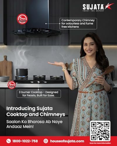 Sujata Gas Stove 3 Burner | Classic Gas Stove Manual Ignition | 9 Years Warranty | 3 Burner Gas Stove Glass Top | SABAF, ISI Certified, LPG & PNG Compatible, Jumbo Brass Burner (Black Colour) - Image 3