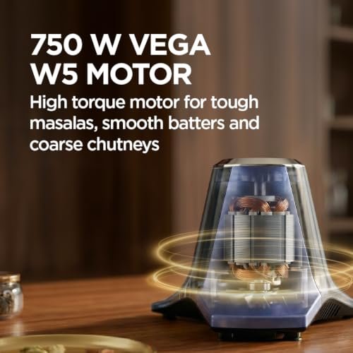 Preethi Zodiac Glitter 750 Watts Mixer Grinder, 5 Jars (1 Food Processor Jar, 3 Stainless Steel Jars, Juicer Jar), Atta Kneading, Powerful Grinding, 2 Year Warranty, Lifelong Free Service, Lavender - Image 2