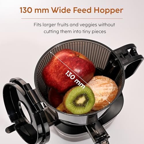 Glen Cold Press Juicer For Home With 130mm Largest Feed for Whole Fruits, Vegetables & Nut Milk | Slow & High Yield Juicer Machine | Easy to Clean & Assemble | Anti-Drip Lever | Auto Reverse Function - Image 2