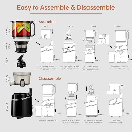 Glen Cold Press Juicer For Home With 130mm Largest Feed for Whole Fruits, Vegetables & Nut Milk | Slow & High Yield Juicer Machine | Easy to Clean & Assemble | Anti-Drip Lever | Auto Reverse Function - Image 3